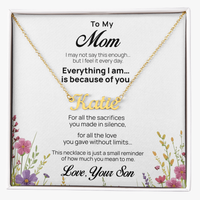 Custom Name Necklace for Mom from Son – Mother's Day Gift