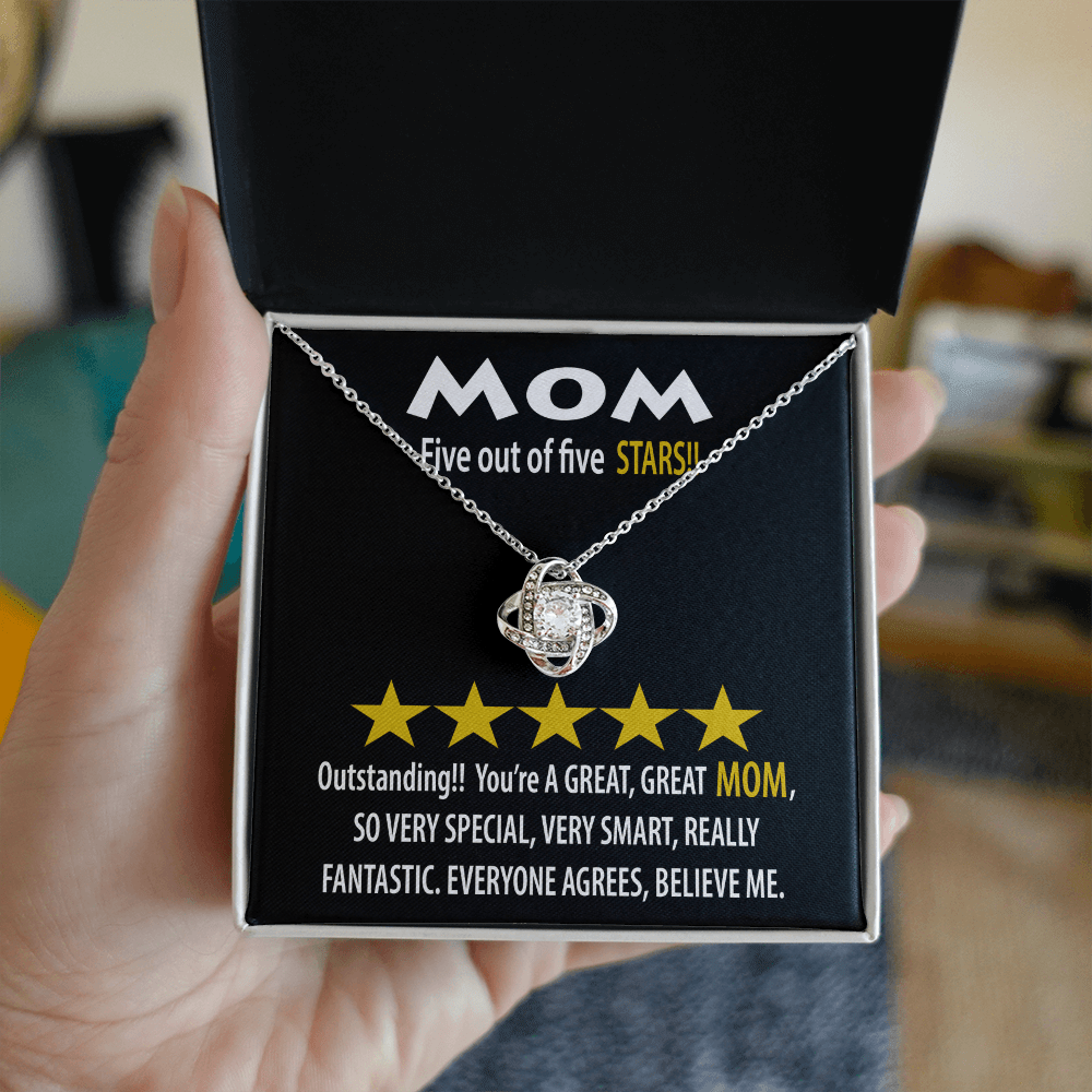 Love Knot Necklace – Five - Star Gift for a Fantastic, Smart and Truly Special Mom - TreasuredTale