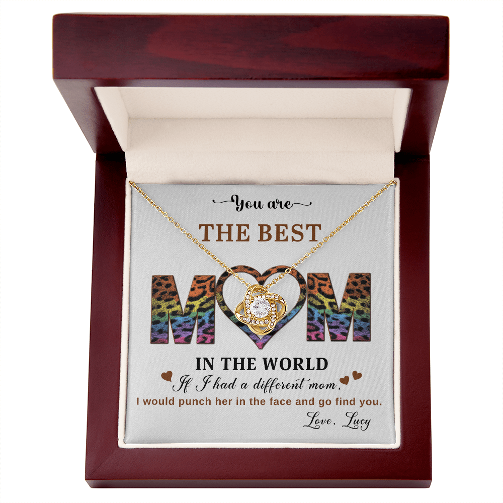 Love Knot Necklace – Personalized Funny Best Mom Gift from Daughter - TreasuredTale