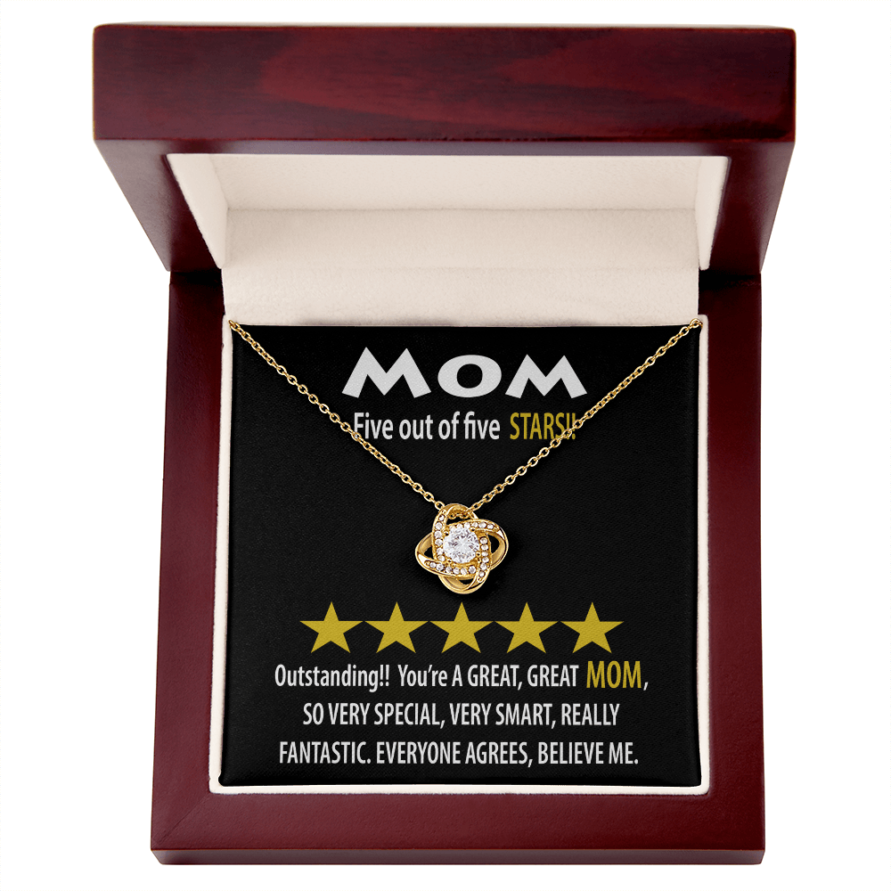 Love Knot Necklace – Five - Star Gift for a Fantastic, Smart and Truly Special Mom - TreasuredTale