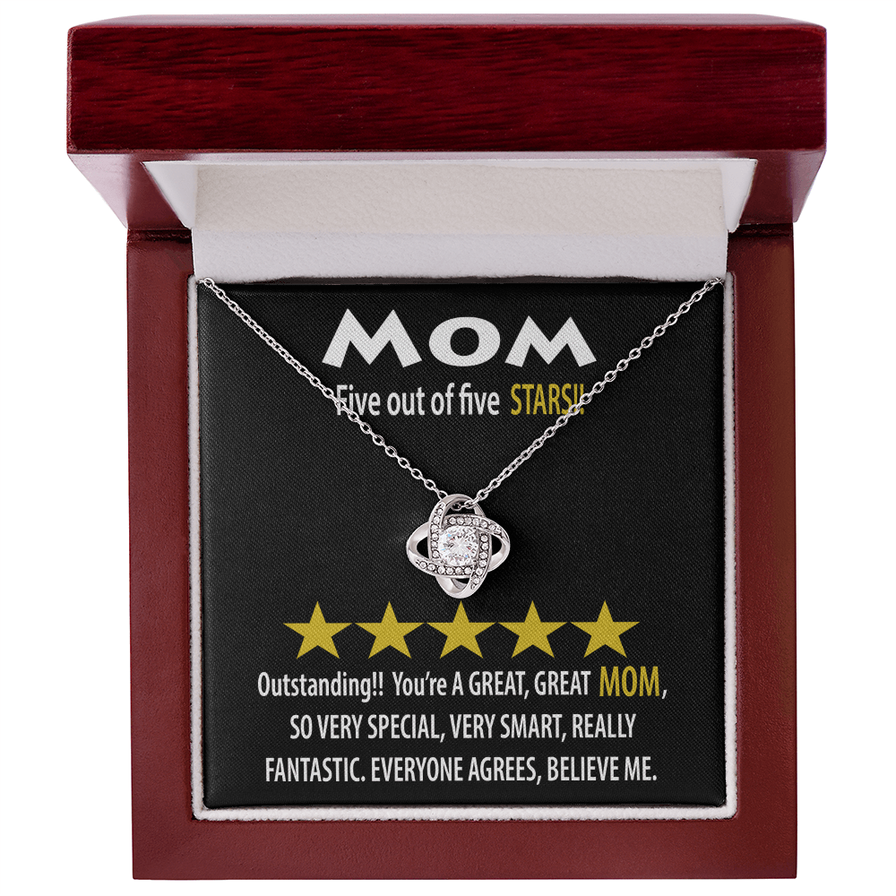 Love Knot Necklace – Five - Star Gift for a Fantastic, Smart and Truly Special Mom - TreasuredTale