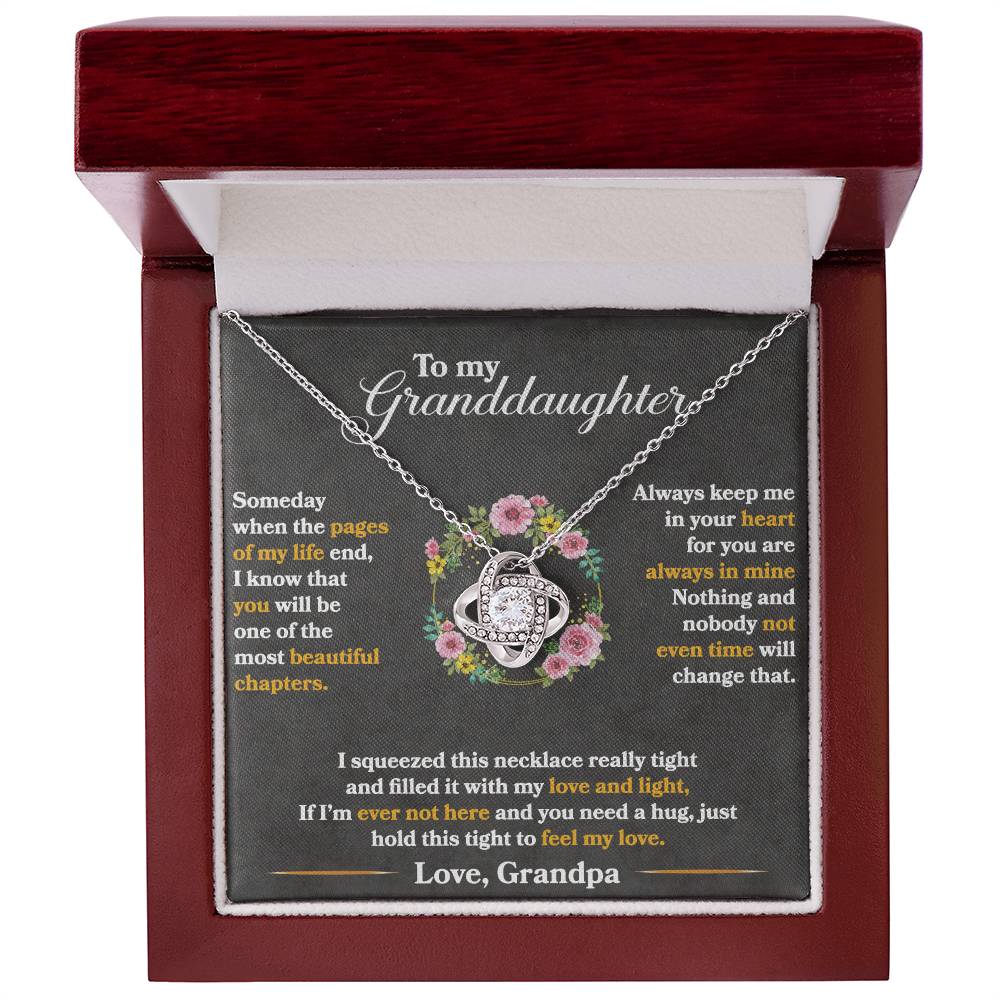 To My Granddaughter, Hold This Tight To Feel My Love - TreasuredTale