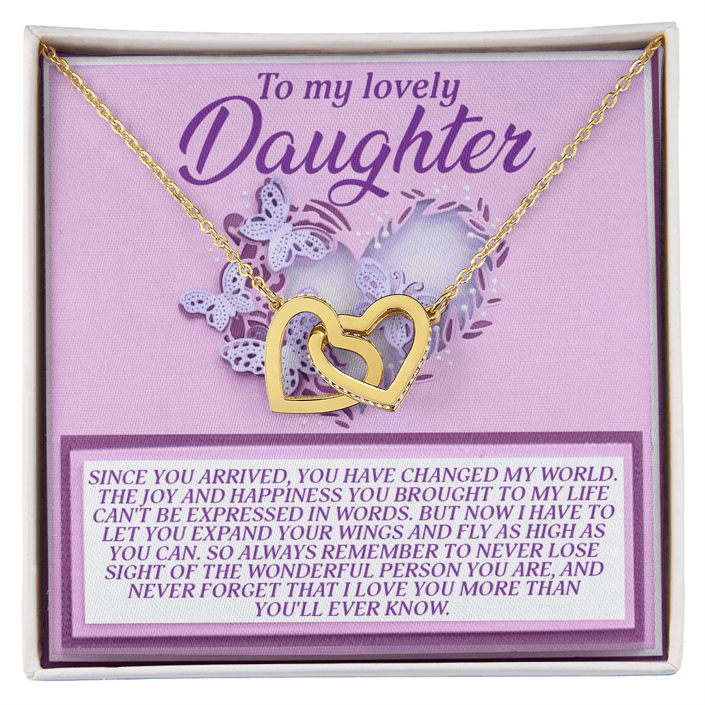 Interlocking Hearts Necklace – Daughter Gift to Inspire - TreasuredTale