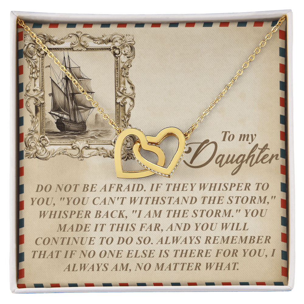 Interlocking Hearts Necklace – Strong Daughter Gift - TreasuredTale