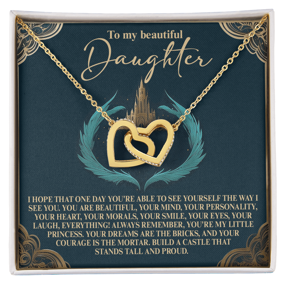 Interlocking Hearts Necklace – Princess Daughter Gift - TreasuredTale