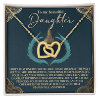 Interlocking Hearts Necklace – Princess Daughter Gift - TreasuredTale