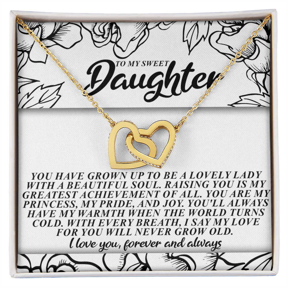 Interlocking Hearts Necklace – Sweet Daughter Love Gift - TreasuredTale
