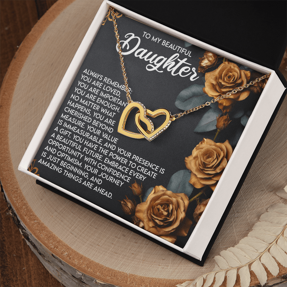 Interlocking Hearts Necklace – Daughter Gift of Confidence - TreasuredTale