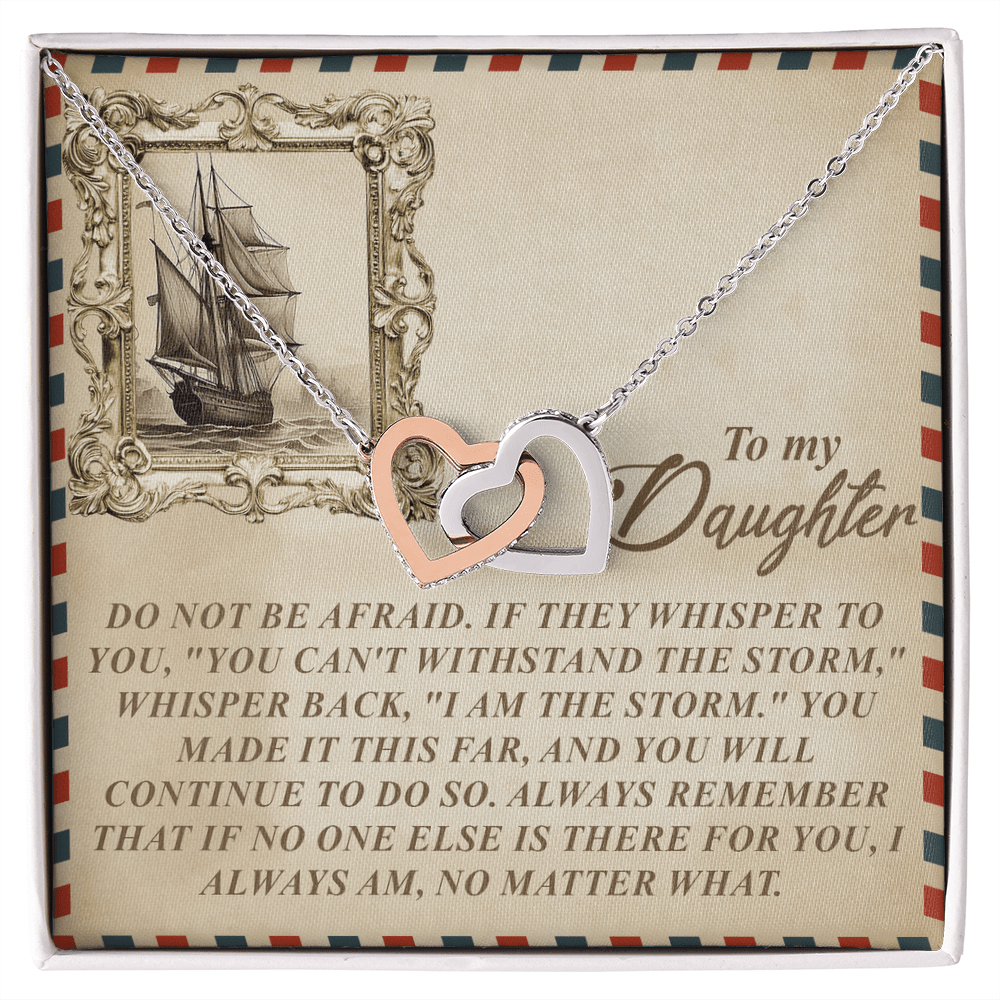 Interlocking Hearts Necklace – Strong Daughter Gift - TreasuredTale
