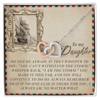 Interlocking Hearts Necklace – Strong Daughter Gift - TreasuredTale
