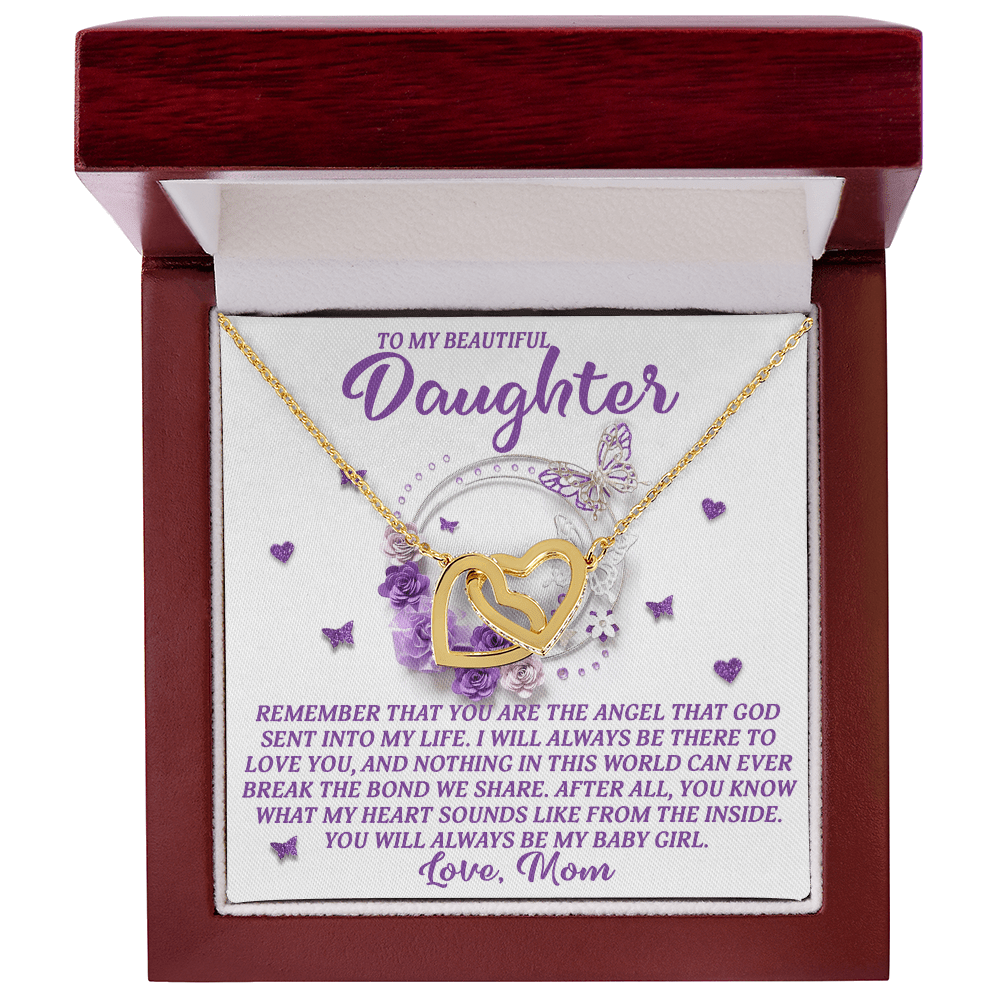 Interlocking Hearts Necklace – Baby Girl Daughter Gift - TreasuredTale