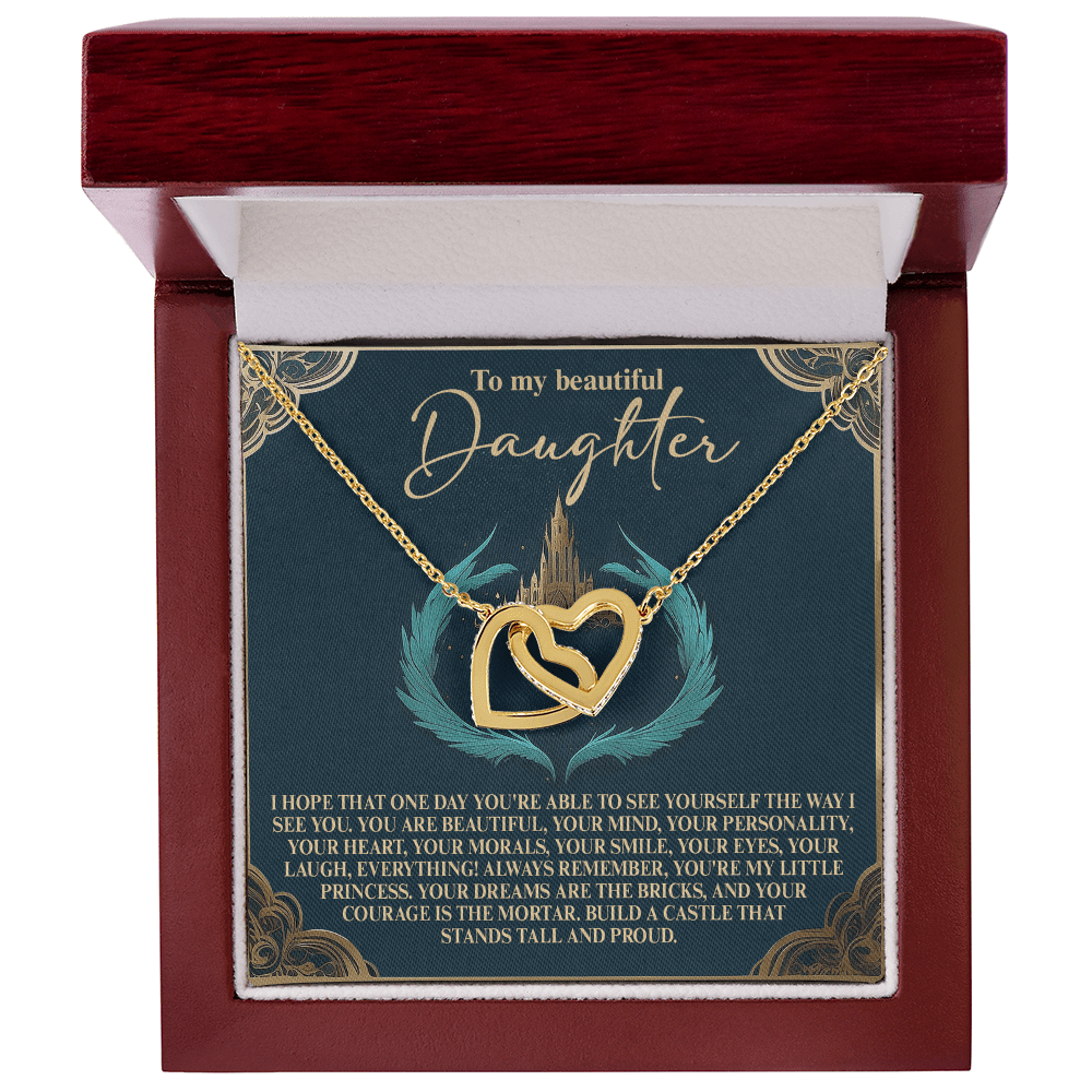 Interlocking Hearts Necklace – Princess Daughter Gift - TreasuredTale