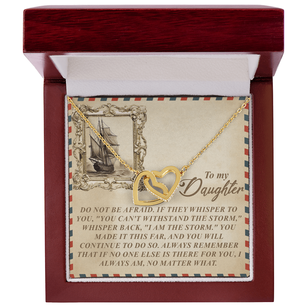 Interlocking Hearts Necklace – Strong Daughter Gift - TreasuredTale