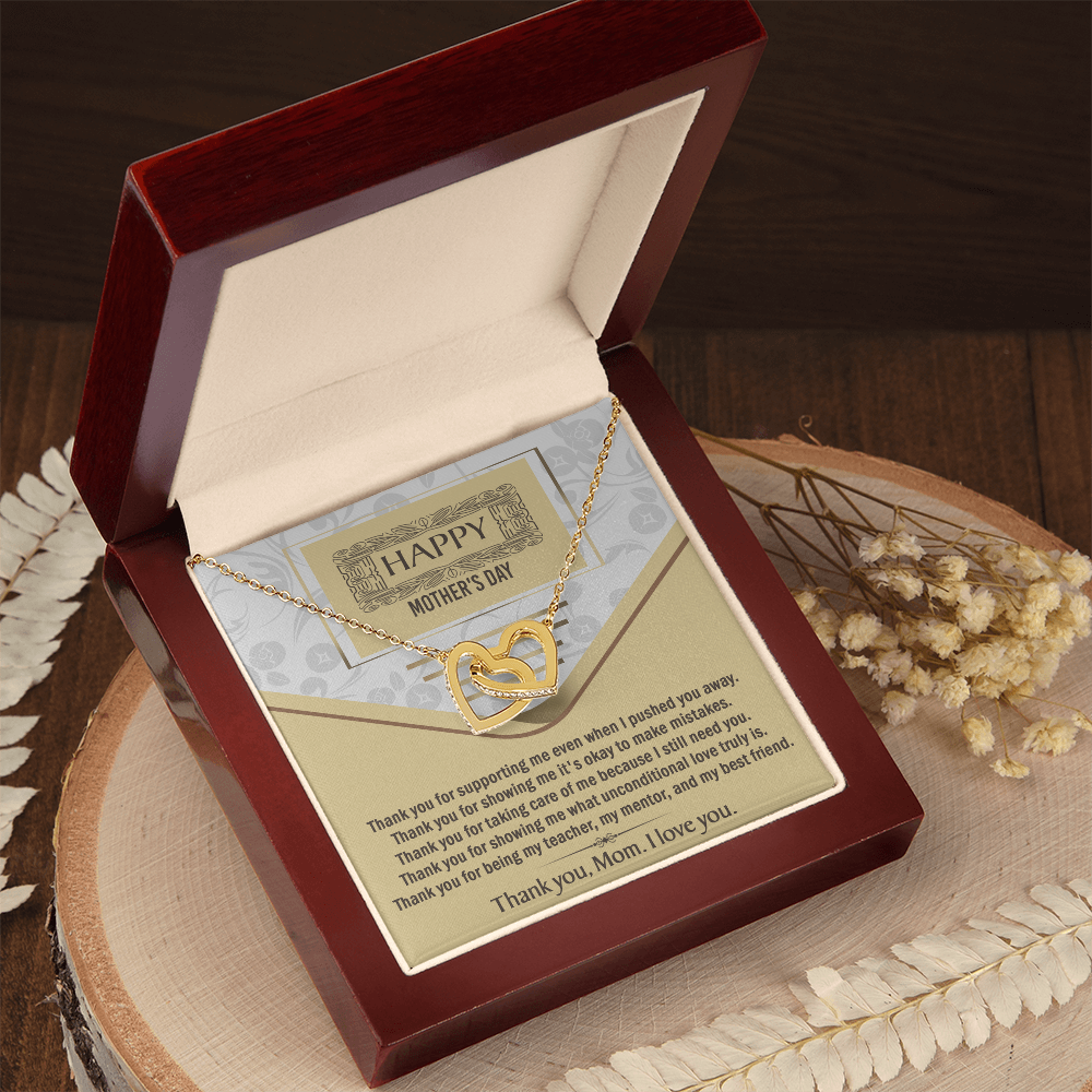 Interlocking Hearts Necklace – Mother's Day Gift to Loving Mom