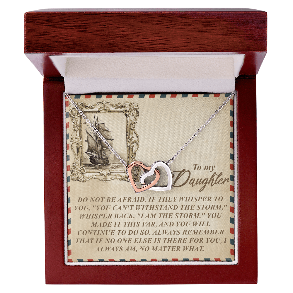 Interlocking Hearts Necklace – Strong Daughter Gift - TreasuredTale