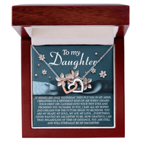 Interlocking Hearts Necklace – Heartfelt Daughter Gift - TreasuredTale