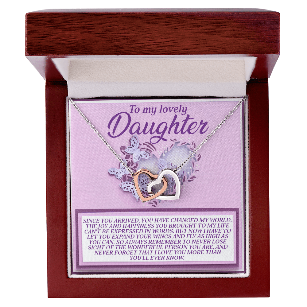 Interlocking Hearts Necklace – Daughter Gift to Inspire - TreasuredTale