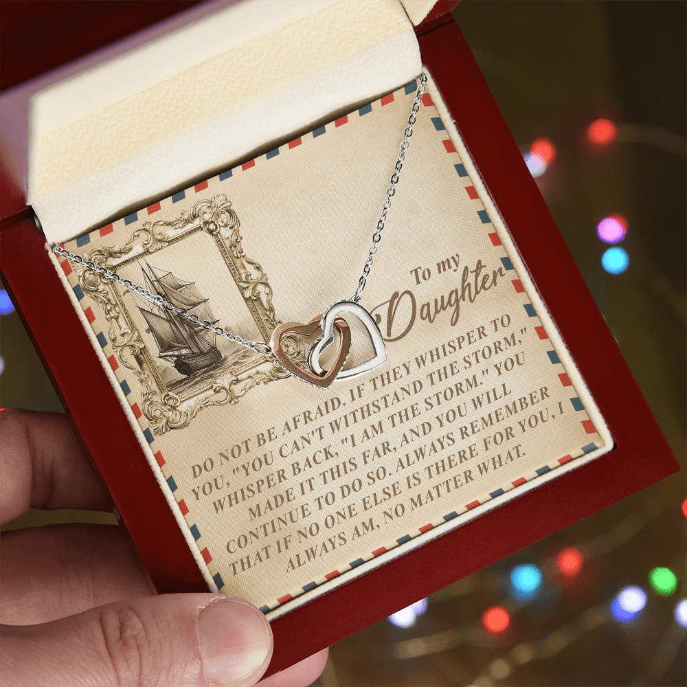 Interlocking Hearts Necklace – Strong Daughter Gift - TreasuredTale