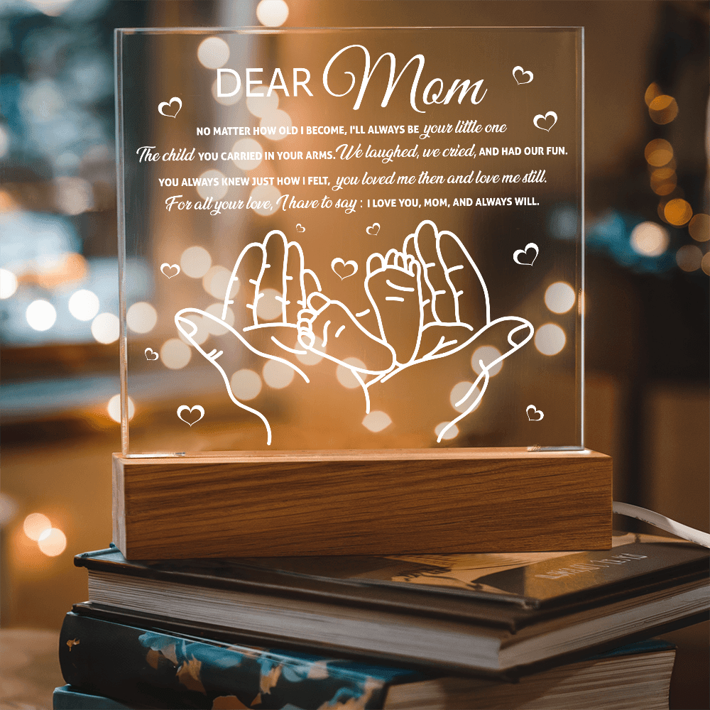 Acrylic Square Plaque – Always Your Little One Mom Gift - TreasuredTale