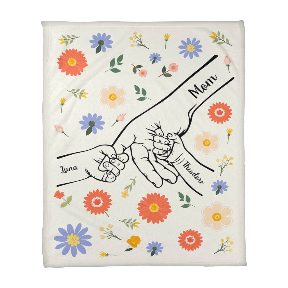 Personalized Kids Hands Blanket for Mom - PHOTO 2 - TreasuredTale