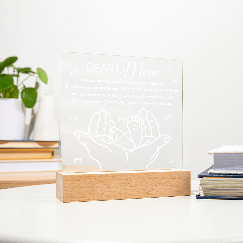 Acrylic Square Plaque – Always Your Little One Mom Gift - TreasuredTale