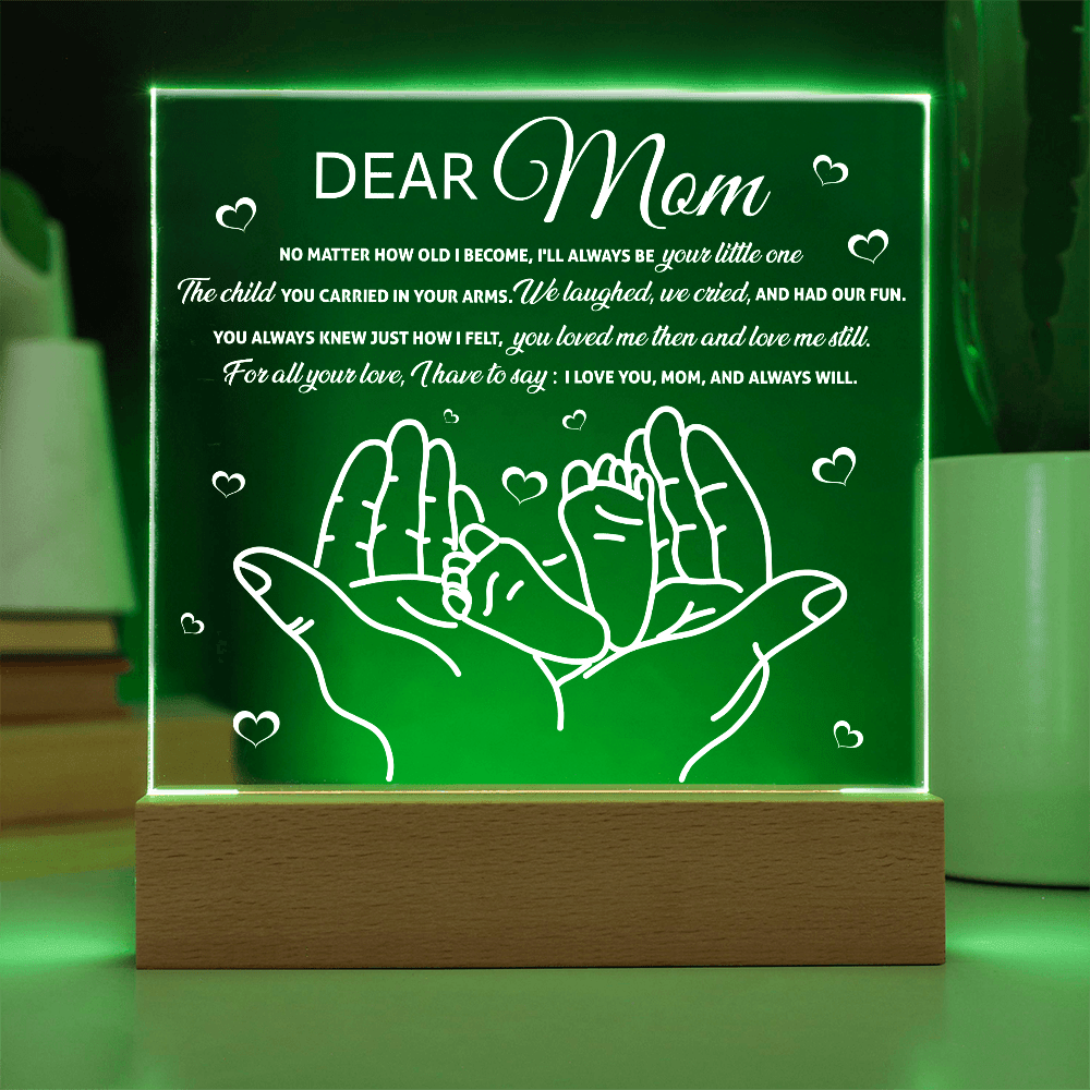Acrylic Square Plaque – Always Your Little One Mom Gift - TreasuredTale