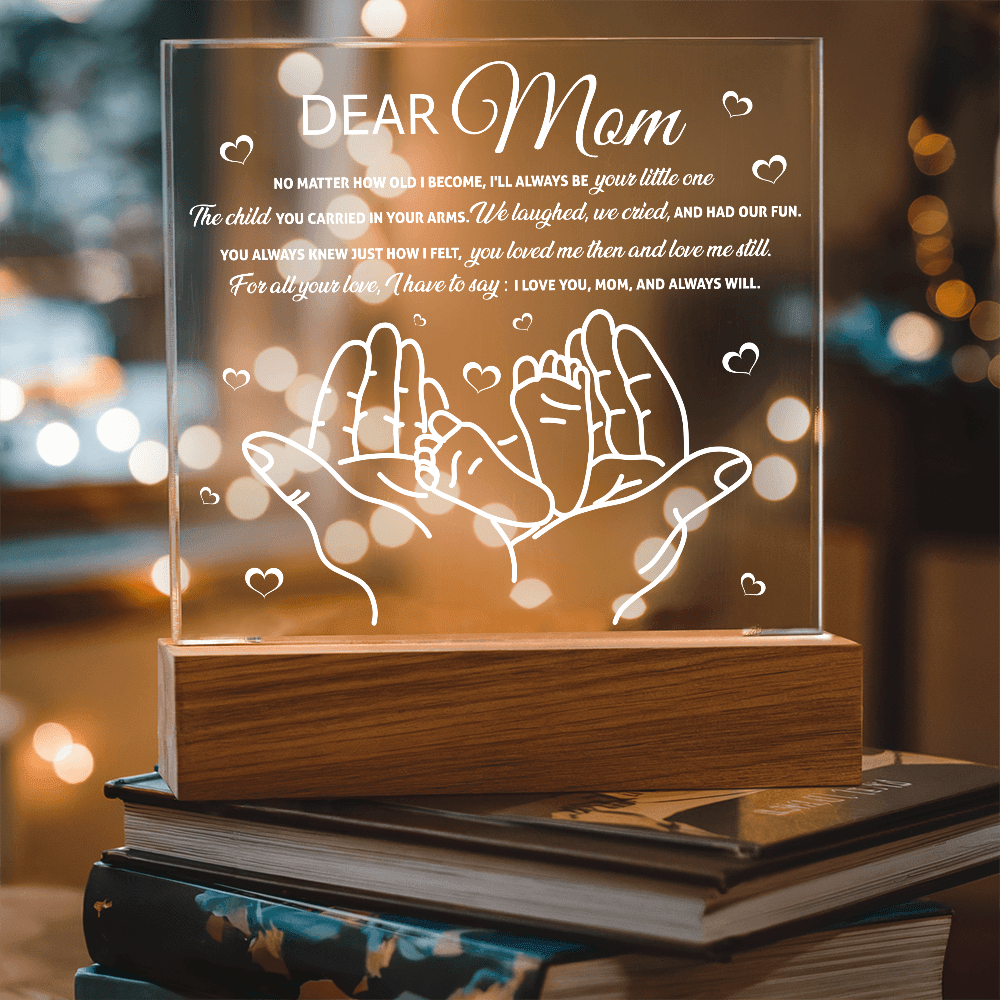 Acrylic Square Plaque – Always Your Little One Mom Gift - TreasuredTale