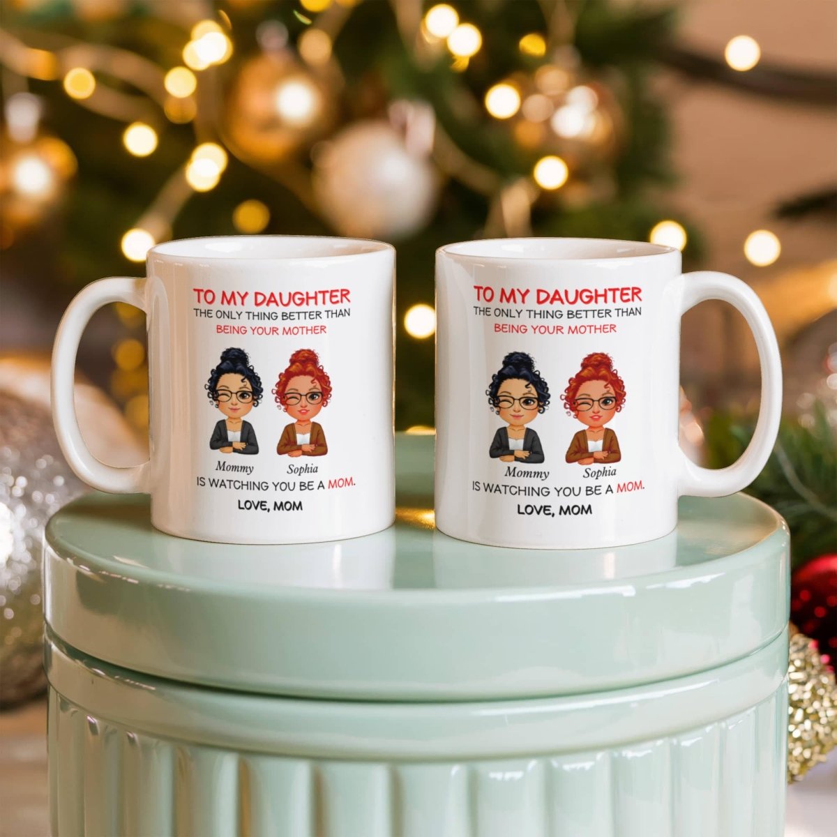 Personalized Mug for Daughter Becoming Mother from Mom - TreasuredTale