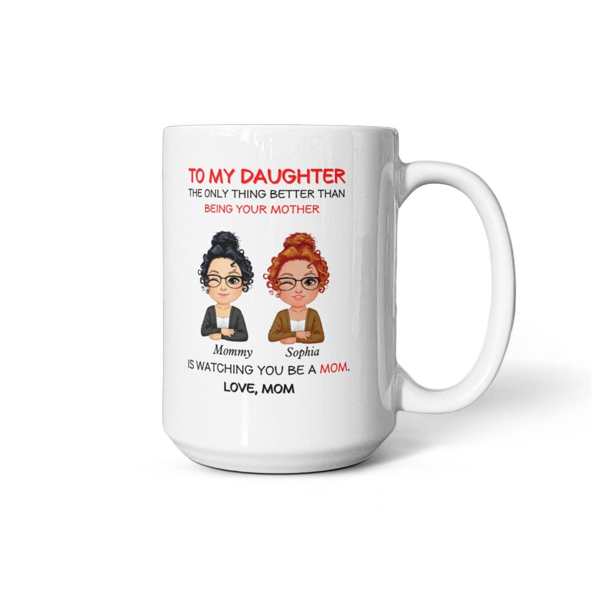 Personalized Mug for Daughter Becoming Mother from Mom - TreasuredTale