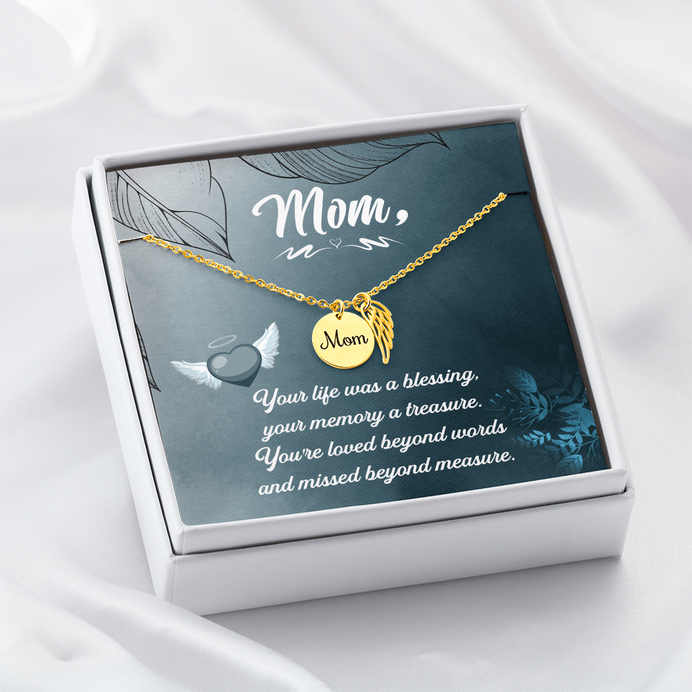 Memorial Necklace – Mom - 18 - TreasuredTale