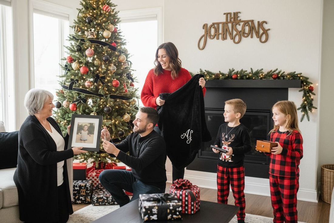 personalized christmas gifts, family, festive