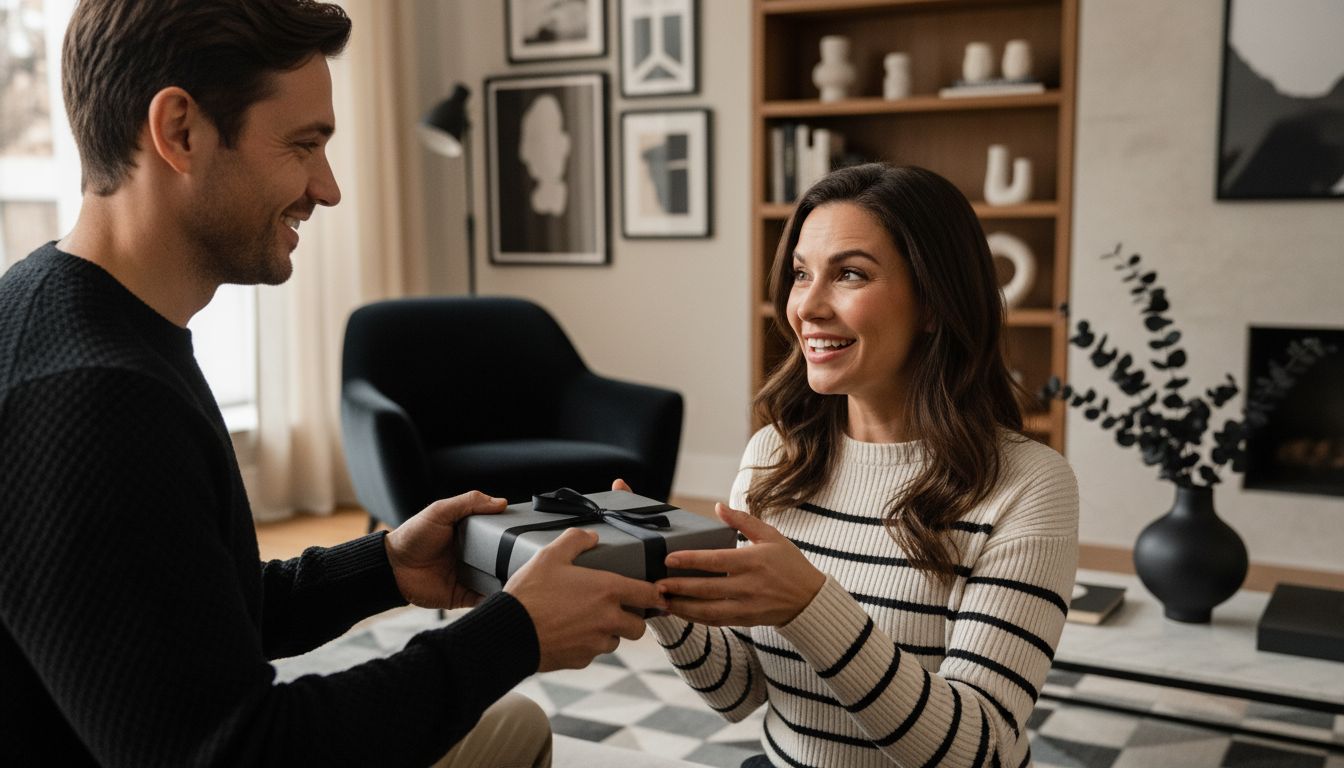 casal entrega presente