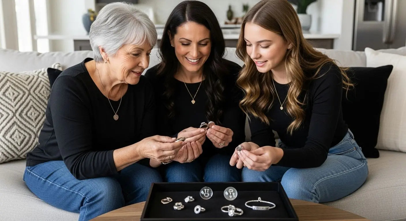 Memorial jewelry, family remembrance, keepsake