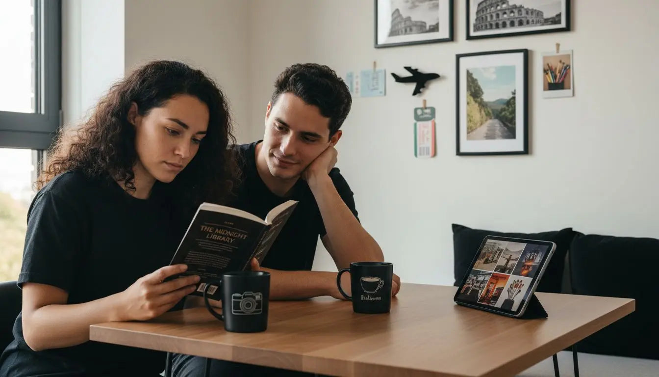 Casal pequeno-almoço observação