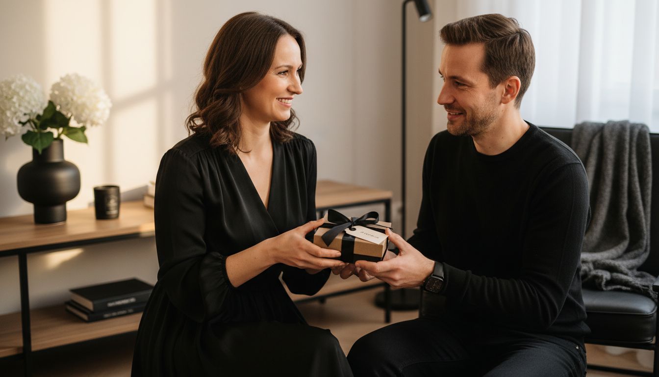 sváteční předávání dárku