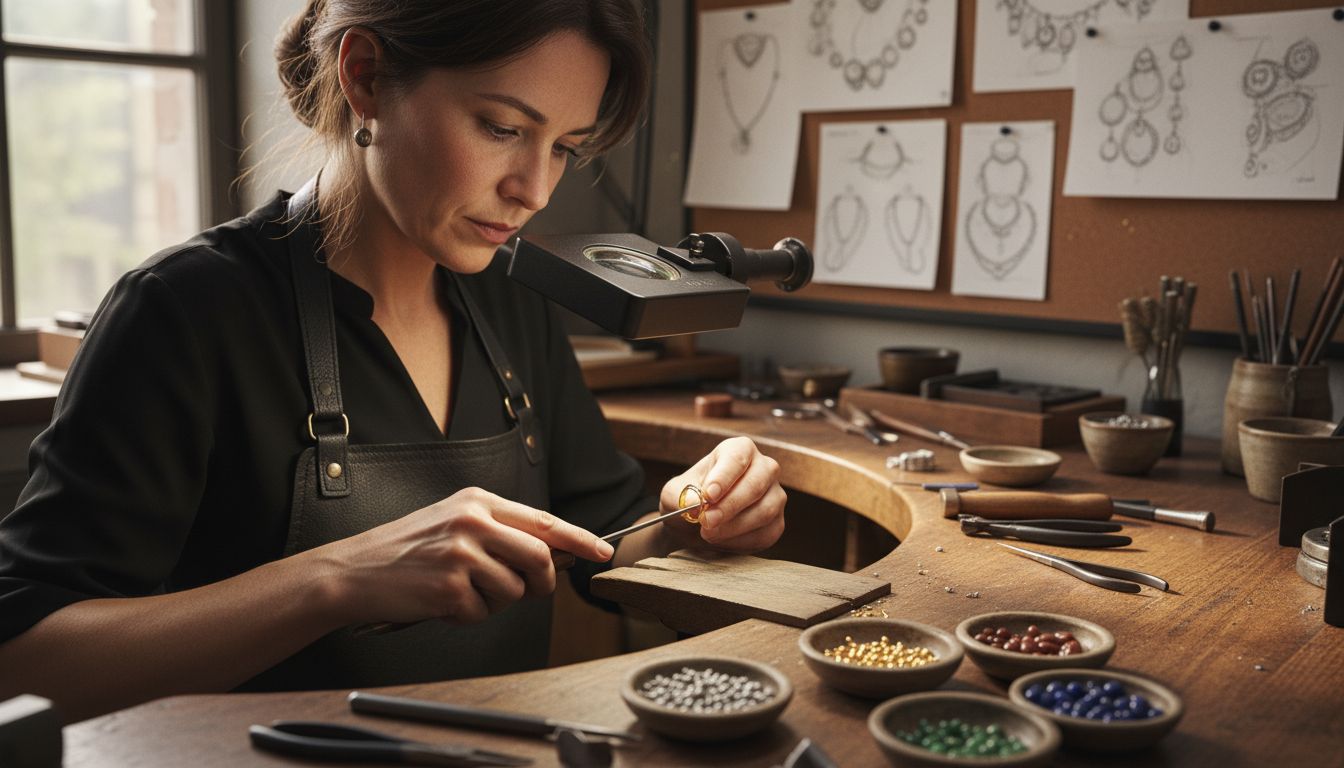 goudsmid aan werkbank