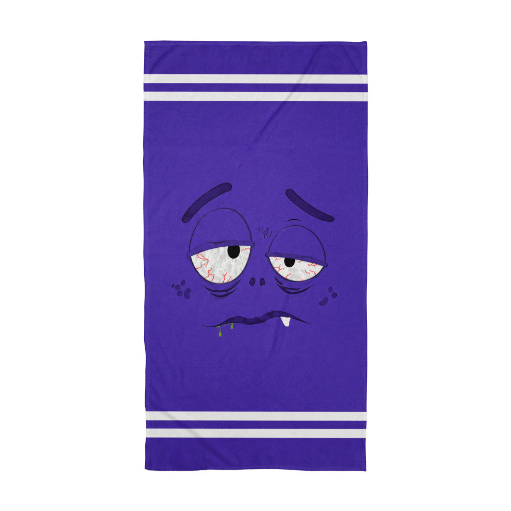 Bath Towel - Low Battery Collection (3 Unique Designs - 1 Distinct Vibe): #1 Hungover, #2 Sleep Deprived, #3 Over It