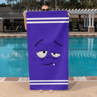 Bath Towel - Low Battery Collection (3 Unique Designs - 1 Distinct Vibe): #1 Hungover, #2 Sleep Deprived, #3 Over It