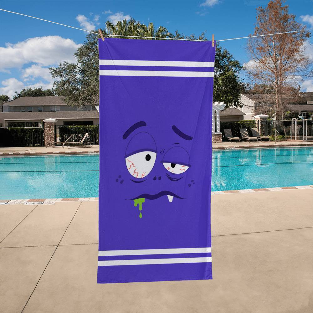 Bath Towel - Low Battery Collection (3 Unique Designs - 1 Distinct Vibe): #1 Hungover, #2 Sleep Deprived, #3 Over It