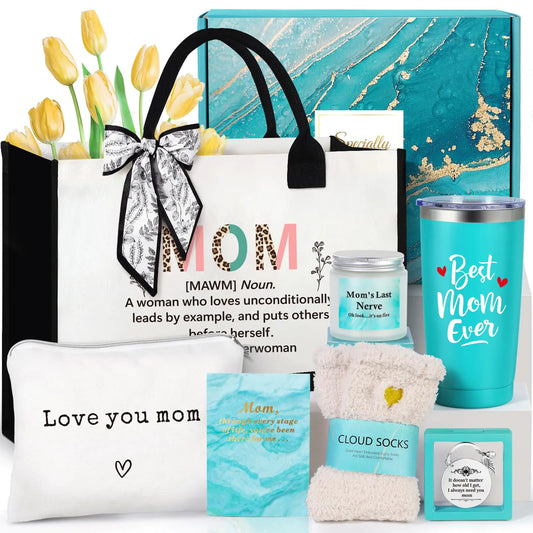 8 - in - 1 Mom Gift Set with Tote, Tumbler & More - TreasuredTale