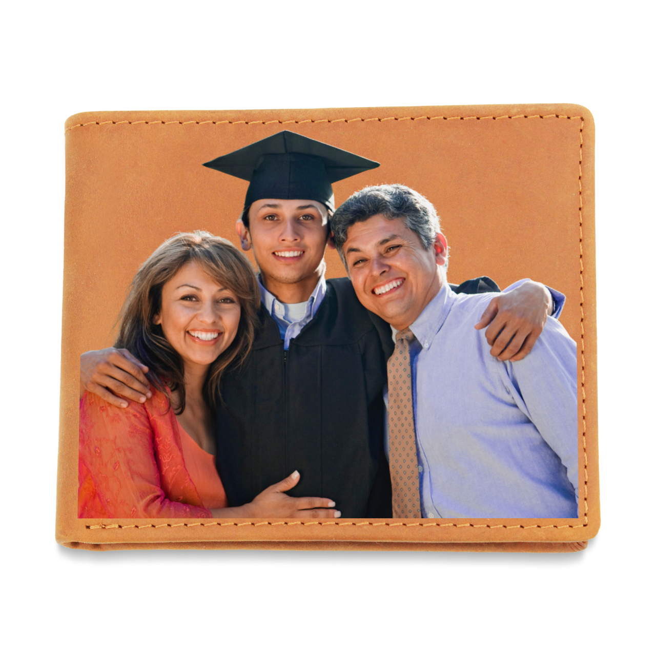 Buyer Upload - Graphic Leather Wallet - Graduation