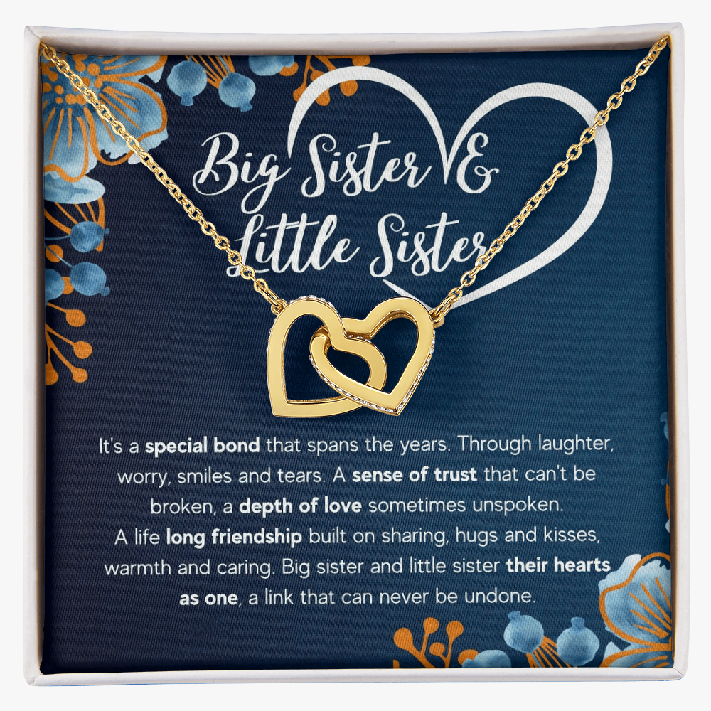 Interlocking Hearts Necklace for Sister from Sister - Mother's Day Gift
