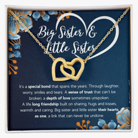 Interlocking Hearts Necklace for Sister from Sister - Mother's Day Gift