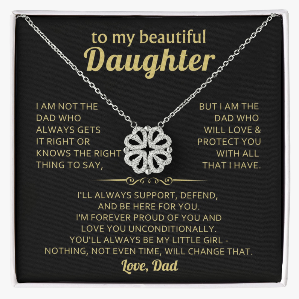 Magnetic Hearts Necklace for Daughter from Dad - Mother's Day Gift