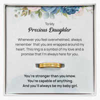 Engraved Ring with Message Card for Daughter - Mother's Day Gift