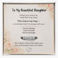 Engraved Ring with Message Card for Daughter - Mother's Day Gift