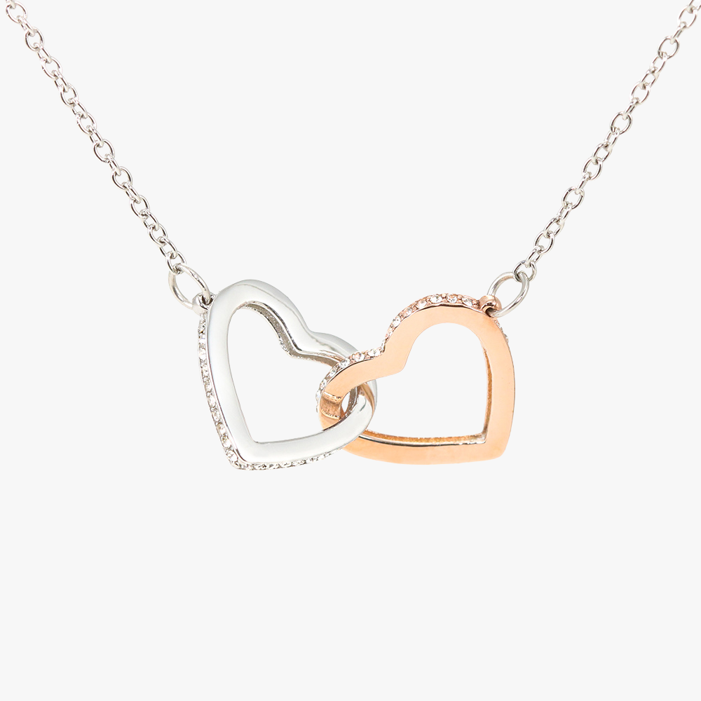 Interlocking Hearts Necklace for Her - Mother's Day Gift