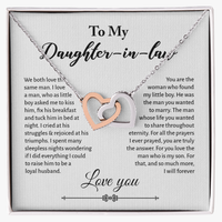 Interlocking Hearts Necklace for Daughter-in-law - Mother's Day Gift