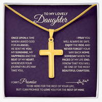 Cross Necklace with Snake Chain for Daughter - Mother's Day Gift