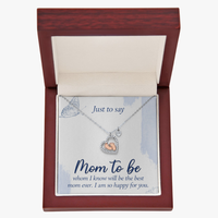 Baby Feet Heart Necklace to Mom To Be / Future Mom - Mother's Day Gift